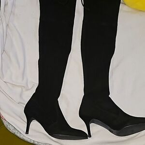 Stuart weitzman tiemodel black suede over the knee boots no box included